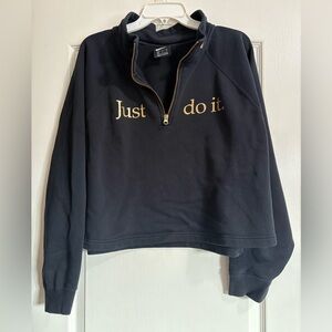 Nike Black and Gold Zip Pullover